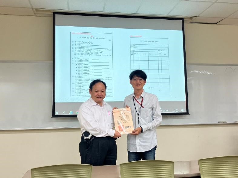 臺中市食安處感謝狀頒發 安全組 1