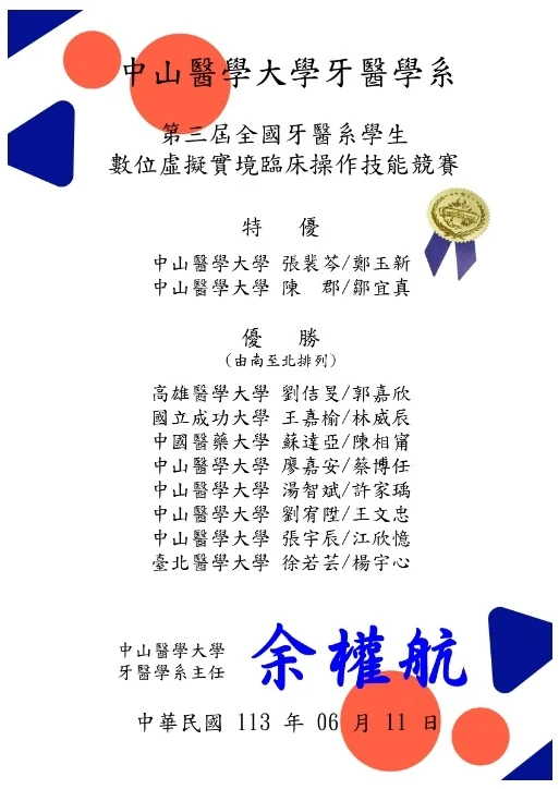 得獎名單