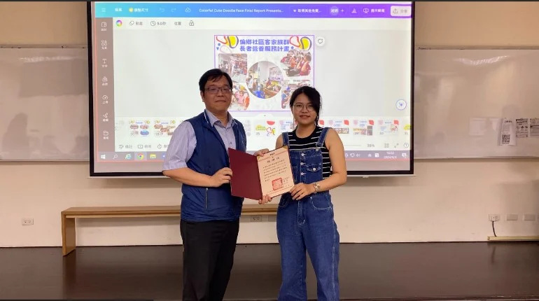 五年一貫生 曾湘婷碩士生分享升學管道。