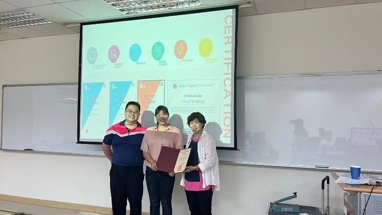 「濾掛咖啡製作DIY體驗」講座頒發感謝狀